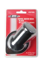 Mr. Gasket Water Necks 2670BK Neck, Aluminum, Black Anodized, Swivel, 60 Degree, Chevrolet, LS, Each thumbnail 4
