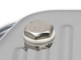 Mr. Gasket Automatic Transmission Oil Pans 9745CMRG Pan, Stock Capacity, Steel, Chrome, Finned, Chrysler, Torqueflite 727, Each thumbnail 4
