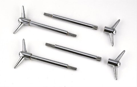 Mr. Gasket Valve Cover Y-Wing Bolt Kits 9824 Wing Nuts, 1/4-20 Thread, 4 in. Long, Chrome, Set of 4 thumbnail 1