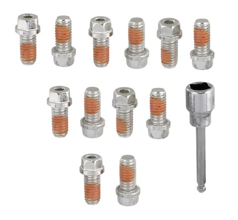 Mr. Gasket HEADLOCK Locking Header Bolts 2230G Fasteners, Bolts, 3/8 in.-16 Thread, Internal Allen/Hex Head, Stainless Steel, Chevy, Set of 12 thumbnail 2