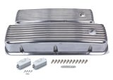 Mr. Gasket Cast Aluminum Valve Covers 6859G Covers, Perimeter Bolt Mounting, Aluminum, Polished, Finned Top, Chevy, Big Block, Pair thumbnail 2