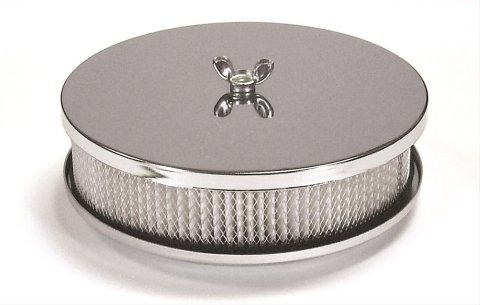 Mr. Gasket Easy-Flow Air Cleaners 1486 Filter Assembly, Easy Flow, 6 1/2 in. Diameter, Round, Steel, Zinc/Chrome, Each thumbnail 1