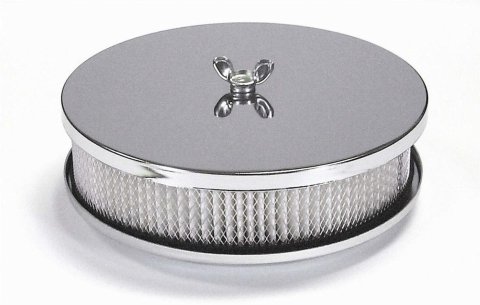 Mr. Gasket Easy-Flow Air Cleaners 1486 Filter Assembly, Easy Flow, 6 1/2 in. Diameter, Round, Steel, Zinc/Chrome, Each thumbnail 2
