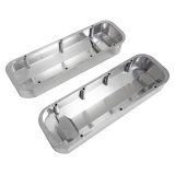Mr. Gasket Aluminum Valve Covers 6822G Covers, Fabricated Aluminum, Natural, Tall, Plain Top, Baffled, Chevy, Big Block, Pair thumbnail 2
