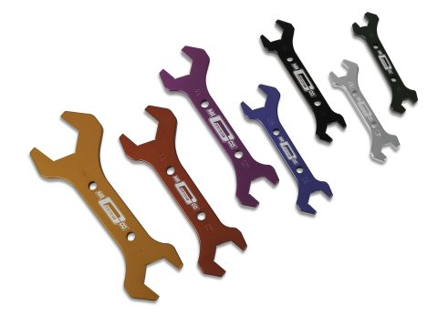 Mr. Gasket 7-Piece AN Wrench Sets 33200G Kit, 7-Piece, Aluminum, Anodized, -4 through -20 AN, Kit