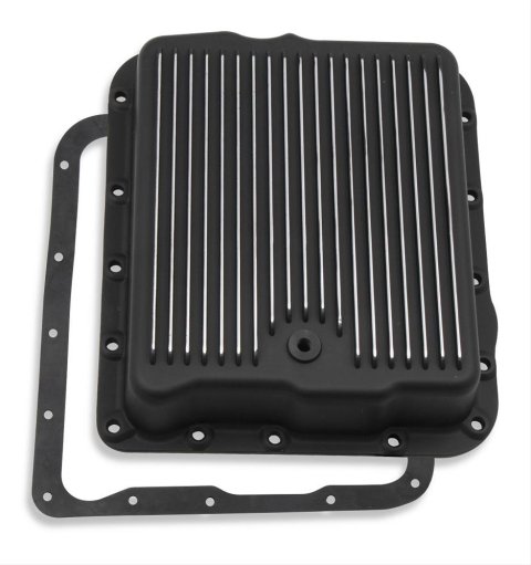 Mr. Gasket Automatic Transmission Oil Pans 9797BMRG Pan, Stock, Aluminum, EDP Coated Black, GM 700R4, 4L60, 4L60E, Each