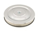 Mr. Gasket Easy-Flow Air Cleaners 1480 Filter Assembly, Chrome, Round, 14 in. Diameter, 2.250 in. Height, Each thumbnail 1