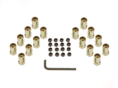 Mr. Gasket Gold Rocker Arm Nuts 920G Nuts, Stamped Steel Rockers, 3/8 in.-24 Thread, .603 in. Outside Diameter, Set of 16 thumbnail 1