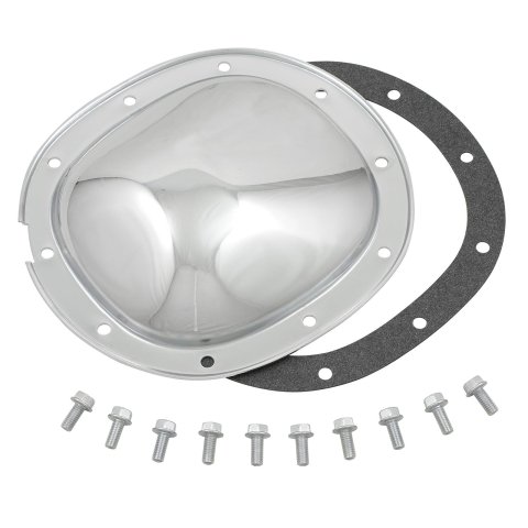 Mr. Gasket Chrome 10 Bolt GM 7.5/7.6/7.625 Inch Differential Cover 9896 Cover, Steel, Chrome, GM, 7.5 in., 7.625 in., 10-Bolt, Kit thumbnail 1