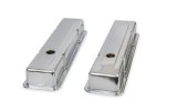 Mr. Gasket Chrome Valve Covers 9800 Covers, Stock Height, Steel, Chrome, Plain, Chevy, Small Block, Pair thumbnail 3