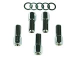 Mr. Gasket Lug Nuts 4303G Nuts, Shank with Washer, 1/2 in. x 20 RH, Open End, Chrome Plated Steel, Set of 5 thumbnail 2