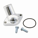 Mr. Gasket Chrome Plated O-Ring Water Necks 2660 Neck, Steel, Plated, O-Ring, 45 Degree, Chevy, Big/Small Block, Each thumbnail 2