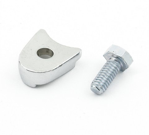 Mr. Gasket Distributor Hold-Down Clamps 9860 Clamp, Steel, Chrome, Bolt Mount, Ford, Small Block/351W, Each thumbnail 2