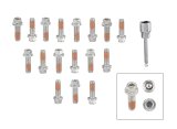 Mr. Gasket HEADLOCK Locking Header Bolts 2236G Fasteners, Bolts, Internal Allen/Hex Head, Stainless Steel, Dodge, Chrysler, Set of 17 thumbnail 1