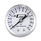 Mr. Gasket Fuel Pressure Gauges 1561 Gauge, Pressure, 0-15 psi, 1 1/2 in., Analog, Mechanical, White Face, Each thumbnail 1