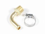 Mr. Gasket Low-Loss Fuel Fittings 2966 Fitting, Adapter, NPT to Hose Barb, 90 Degree, Brass, Natural, 3/8 in. NPT, 3/8 in. Hose Barb, Each thumbnail 3