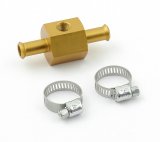Mr. Gasket Fuel Pressure Gauge Adapters 2975 Fitting, Adapter, 3/8 in. Hose Barb to 3/8 in. Hose Barb, 1/8 in. NPT, Aluminum, Gold, Each thumbnail 2