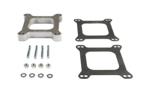 Mr. Gasket 1 Inch Carburetor Spacer 6005 Spacer, Aluminum, in. Thick, Open, Square Bore, Gasket, Mounting Hardware, Each thumbnail 1