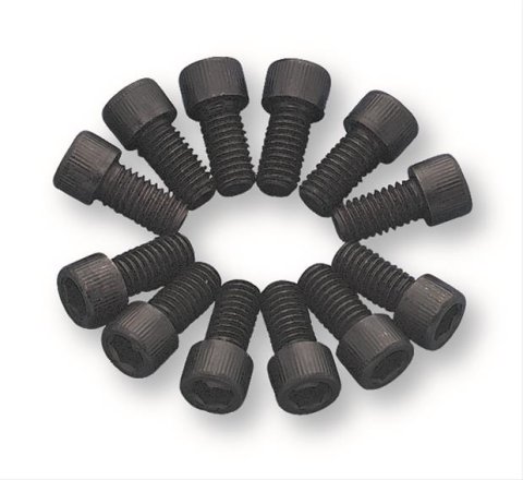 Mr. Gasket Header Bolts 916 Fasteners, Bolts, Allen Head, Steel, Black Oxide, Chevy, Chrysler, Pontiac, Set of 12