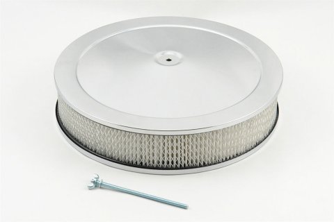 Mr. Gasket Easy-Flow Air Cleaners 9790 Cleaner Assembly, Competition Chrome, 14" Diameter x 3" H, 5 1/8" Flange thumbnail 2