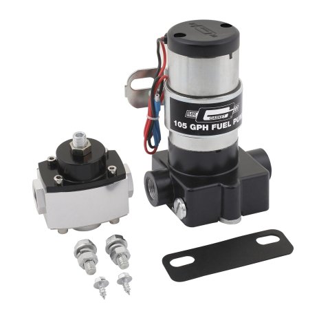 Mr. Gasket High Performance Electric Fuel Pumps 105P Pump, 105 gph., 14 psi., 3/8 in. NPT Inlet/Outlet, with Regulator, Each