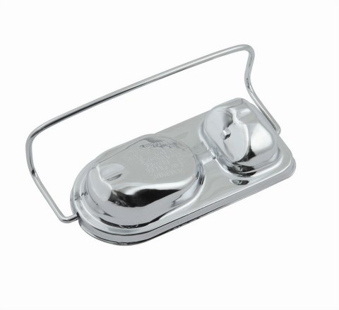Mr. Gasket Chrome Master Cylinder Covers 5274 Cover, Steel, Chrome, Single Bail, 5.750 in. x 2 .750 in., Each thumbnail 2