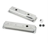 Mr. Gasket Chrome Valve Covers 9415 Covers, Stock Height, Steel, Chrome, Plain, Centerbolt, Chevy, Small Block, Pair thumbnail 2