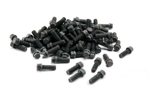 Mr. Gasket Header Bolts 917A Bolts, Hex Head, Steel, Black Oxide, 3/8 in.-16, 1.000 in. U.H.L., Set of 100