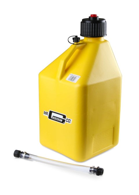 5 Gallons Mr. Gasket Utility Jug 36951G Jug, Square, Gallons, Plastic, Yellow, Each thumbnail 1