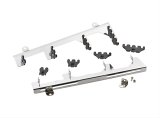 Mr. Gasket Wire Looms and Divider Kits 9870 Spark Plug Loom, Brackets, Black/Chrome Steel, L-14.25 in., Kit thumbnail 1