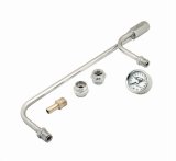 Mr. Gasket Chrome Gas Lines 1559 Fuel Line, Chrome, Steel, Holley, 4150, 3/8 in. Hose Barb Inlet, Pressure Gauge, Kit thumbnail 2