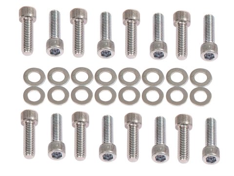 Mr. Gasket Hex Head and Socket Intake Manifold Bolt Kits 957G Bolts, Manifold, Steel, Zinc Plated, Head, Chevy, Big Block, Set of 16 thumbnail 1