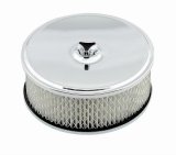 Mr. Gasket Deep-Dish Air Cleaners 4346 Filter Assembly, Deep-Dish, 6 1/2 in. Diameter, Round, Steel, Zinc/Chrome, 2 7/16 in. Filter Height, Each thumbnail 2