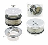 Mr. Gasket Deep-Dish Air Cleaners 4354 Filter Assembly, Deep-Dish, 4 in. Diameter, Round, Steel, Chrome, 2 in. Filter Height, Each thumbnail 2