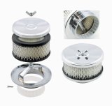 Mr. Gasket Deep-Dish Air Cleaners 4354 Filter Assembly, Deep-Dish, 4 in. Diameter, Round, Steel, Chrome, 2 in. Filter Height, Each thumbnail 3