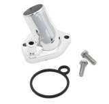 Mr. Gasket Chrome Plated O-Ring Water Necks 2662 Neck, Steel, Plated, O-Ring, 45 Degree, Ford, 260-302/351W, Each thumbnail 1