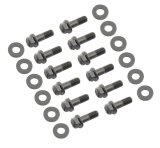 Mr. Gasket Super Intake Manifold Bolts 6080MRG Bolts, Manifold, Steel, Black Oxide, Hex Head, Chevy, Mopar, AMC, Set of 12 thumbnail 2