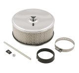 Mr. Gasket Deep-Dish Air Cleaners 4350MRG Filter Assembly, Deep-Dish, 6 1/2 in. Diameter, Round, Steel, Zinc/Chrome, 2 7/16 in. Filter Height, Each thumbnail 1