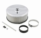 Mr. Gasket Deep-Dish Air Cleaners 4350MRG Filter Assembly, Deep-Dish, 6 1/2 in. Diameter, Round, Steel, Zinc/Chrome, 2 7/16 in. Filter Height, Each thumbnail 2