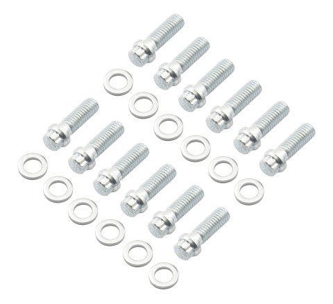 Mr. Gasket 12-Point Intake Manifold Bolt Kits 6091 Bolts, Manifold, Steel, Zinc Plated, Head, Chevy, GM, Small Block, V6, Kit