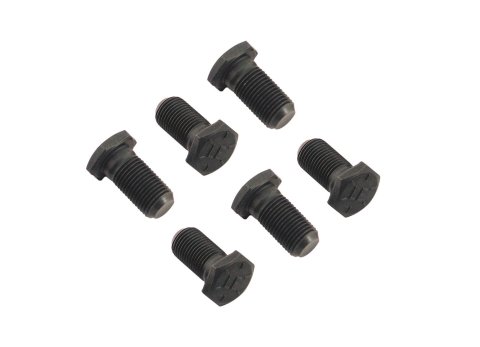 Mr. Gasket Flywheel Bolt Kits 914 Bolts, Steel, Black Oxide, Hex Head, 1/2 in. x 1 in., AMC, Dodge, Plymouth, Pontiac, Set of 6 thumbnail 1
