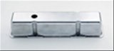 Mr. Gasket Diecast Aluminum Valve Covers 6854 Covers, Tall, Cast Aluminum, Polished, Plain, Chevy, Small Block, Pair thumbnail 1