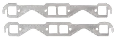 Mr. Gasket Aluminum Layered Exhaust Gaskets 7401G Gaskets, Header, Soft Aluminum, 1.55 in. x 1.45 in. Port, Chevy, Small Block, Pair thumbnail 1