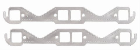 Mr. Gasket Aluminum Layered Exhaust Gaskets 7401G Gaskets, Header, Soft Aluminum, 1.55 in. x 1.45 in. Port, Chevy, Small Block, Pair thumbnail 2
