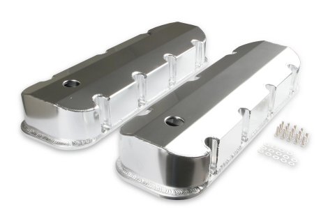 Mr. Gasket Aluminum Valve Covers 6830G Covers, Tall, Perimeter Bolt Mounting, Fabricated Aluminum, Natural, Chevy, Big Block, Pair thumbnail 3