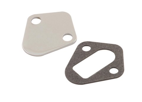 Mr. Gasket Chrome Fuel Pump Block-Off Plates 1516 Plate, Steel, Plated, Chevy, Chrysler, Ford, Dodge, Plymouth, Each thumbnail 1