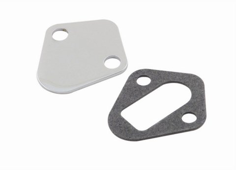 Mr. Gasket Chrome Fuel Pump Block-Off Plates 1516 Plate, Steel, Plated, Chevy, Chrysler, Ford, Dodge, Plymouth, Each thumbnail 2