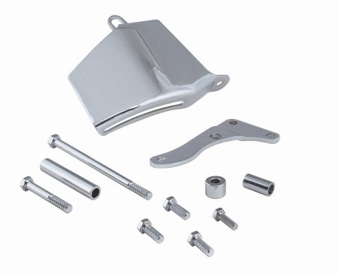 Mr. Gasket Alternator Brackets 5170 Bracket, Steel, Chrome, Long Water Pump, Chevy, Small Block, Each thumbnail 1