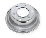 Mr. Gasket Chrome Plated Crank Pulleys 8827 Crankshaft Pulley, V-belt Style, 1-groove, Steel, Plated, 6.500 in. O.D., Ford, 260, 289, Each thumbnail 1