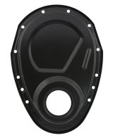 Mr. Gasket Timing Covers 4590BP Cover, One-piece, Steel, Black Matte, Bolts, Front Seal, Water Pump Gaskets, Chevy, Small Block, Kit thumbnail 2